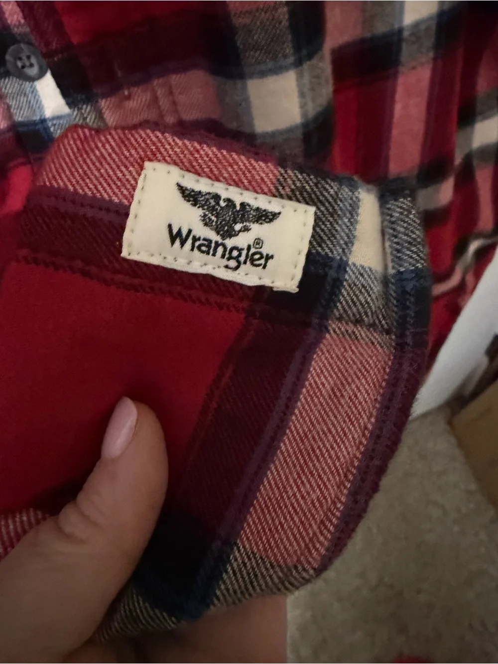 Wranglers Men's Red Plaid Flannel Jacket Large